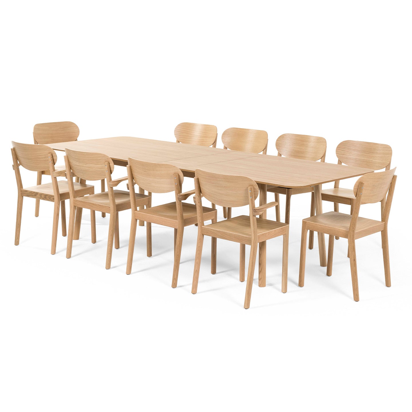 Ark Esstisch ausziehbar 200x100, mit 2 Ausziehplatten (260x100)