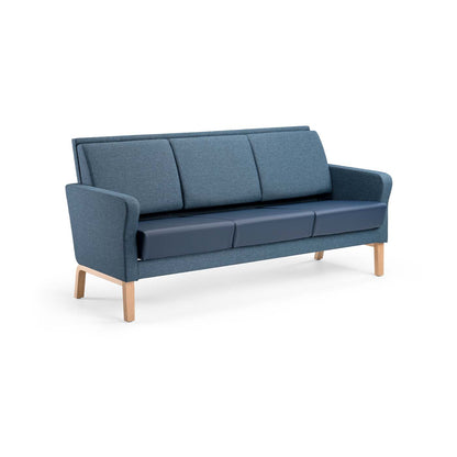 DUUN 3‑Sitzer Pflege‑Sofa – skandinavische Dreisitzer‑Bank mit überpolsterten Armlehnen