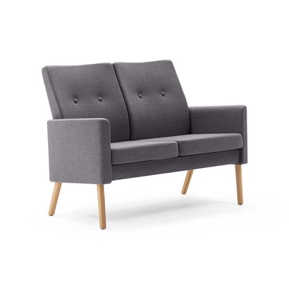 PAN 2‑Sitzer Pflege‑Sofa – skandinavische Sitzbank mit überpolsterten Armlehnen