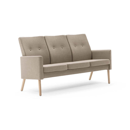 PAN 3‑Sitzer Pflege‑Sofa – skandinavische Dreisitzer‑Bank mit überpolsterten Armlehnen